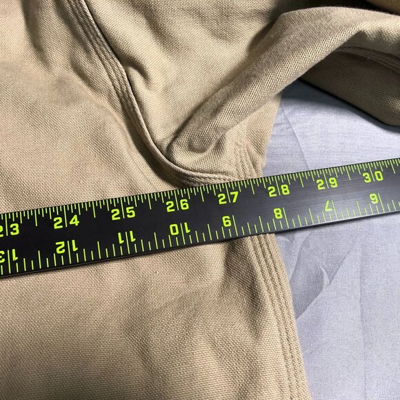 Vintage Carhartt Mens Shirt Jacket XLT Khaki Flannel Lined Snap Shacket S96GKH - Picture 5 of 16